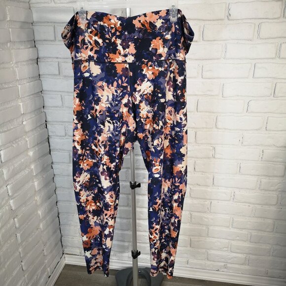 Old Navy Power Soft Ladies Size 2X Multi Colored Extra High Rise Go Dry Leggings - Picture 1 of 8